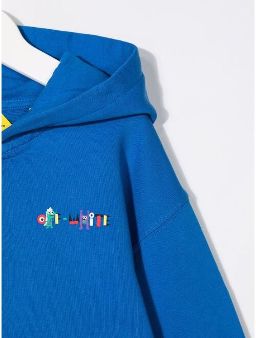 Off-White Kids Monster zip-up hoodie