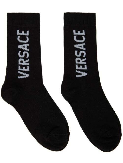 Versace Black Logo Socks