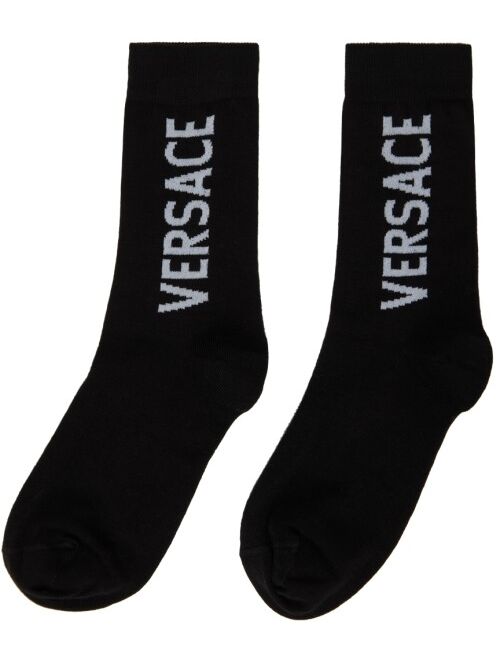 Versace Black Logo Socks