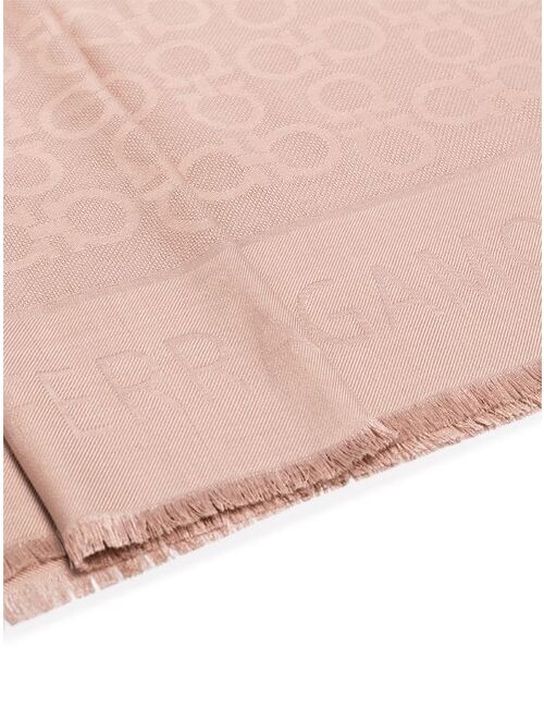 Salvatore Ferragamo Gancini silk and wool-blend scarf