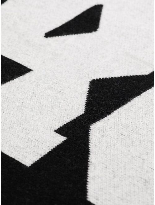 ROTATE logo-intarsia scarf