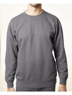 Lazer Men's Crewneck Burnout Fleece Knit Sweatshirt