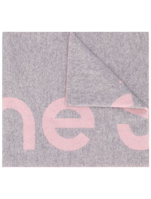 Acne Studios oversized logo intarsia scarf