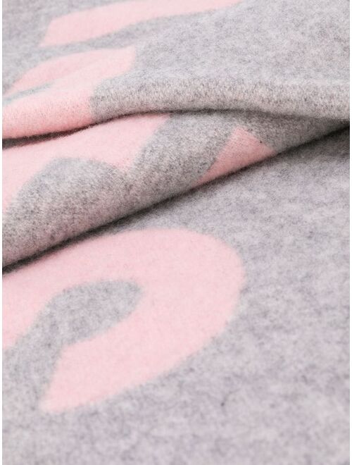 Acne Studios oversized logo intarsia scarf