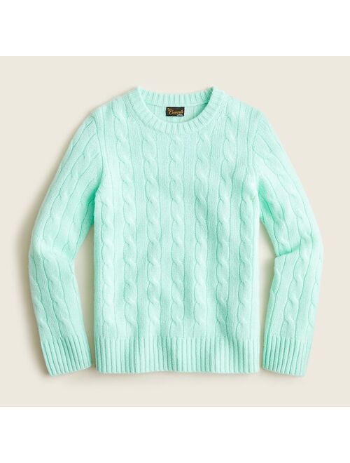 J.Crew Boys' cable-knit cashmere crewneck sweater