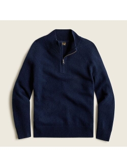 Boys' cashmere half-zip sweater