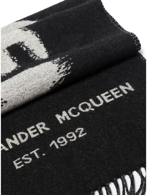 Alexander McQueen graffiti print scarf