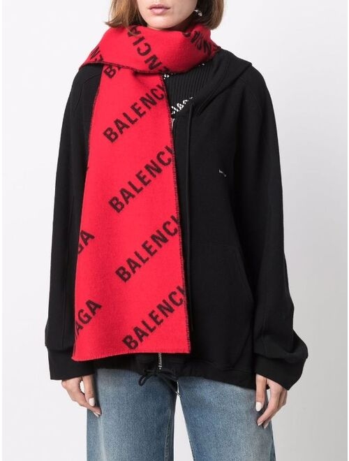 Balenciaga all-over logo scarf