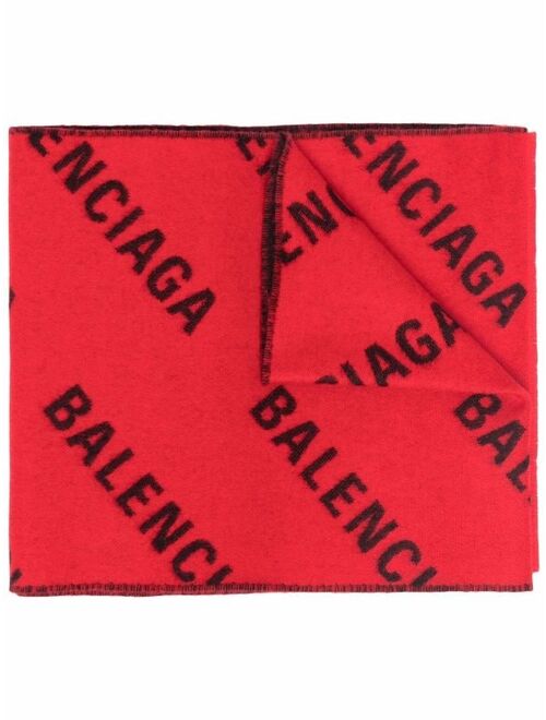 Balenciaga all-over logo scarf