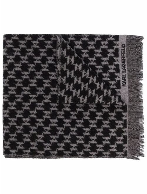 Karl Lagerfeld monogram woven scarf