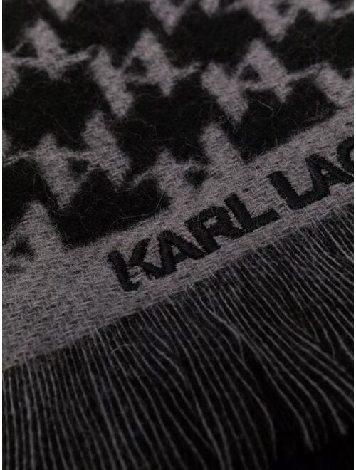 Karl Lagerfeld monogram woven scarf