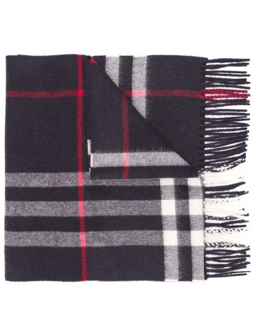 Burberry fringed check scarf