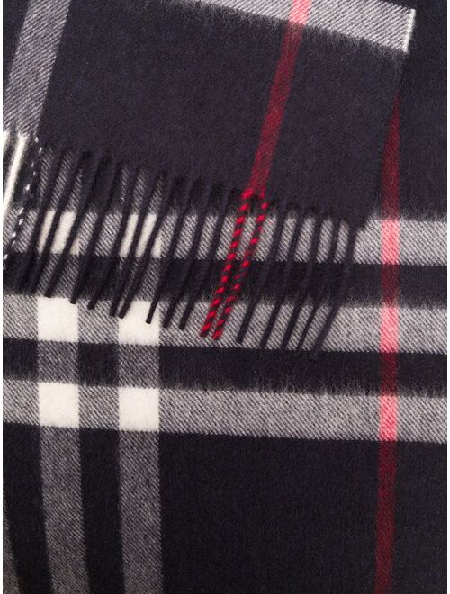 Burberry fringed check scarf