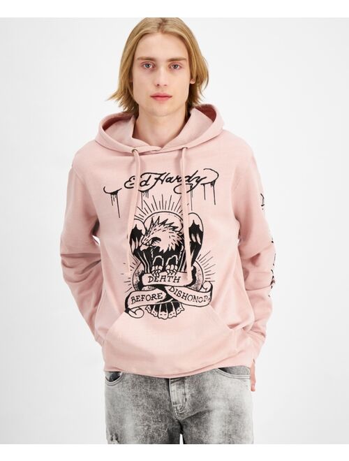 Ed Hardy Men's Death Before Dishonor Eagle Graphic Hoodie