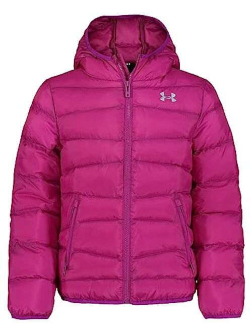 Under Armour Girls' Prime Puffer, Front Pockets & Hooded Back, Lightweight & Water Repellant