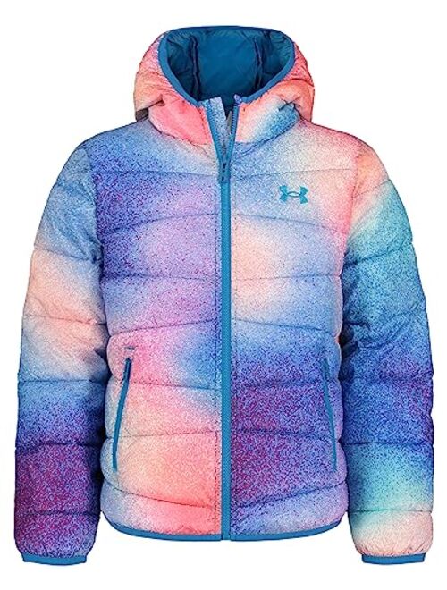 Under Armour Girls' Prime Puffer, Front Pockets & Hooded Back, Lightweight & Water Repellant