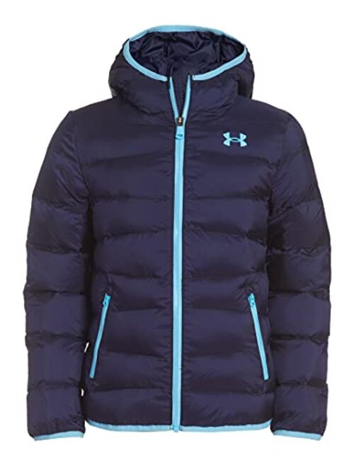 Under Armour Girls' Prime Puffer, Front Pockets & Hooded Back, Lightweight & Water Repellant