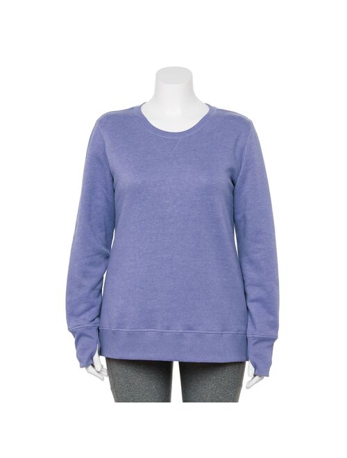 Plus Size Tek Gear® Ultra-Soft Fleece Crewneck Sweatshirt