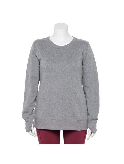 Plus Size Tek Gear® Ultra-Soft Fleece Crewneck Sweatshirt