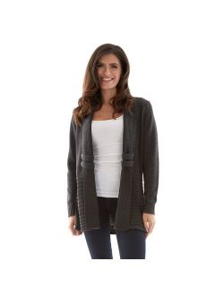 Women's AB Studio Tab-Front Ribbed Cardigan