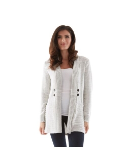 Women's AB Studio Tab-Front Ribbed Cardigan