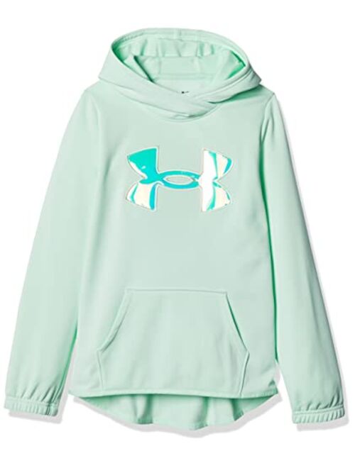 Under Armour Girls' Armour Fleece Iridescent Big Logo Hoodie