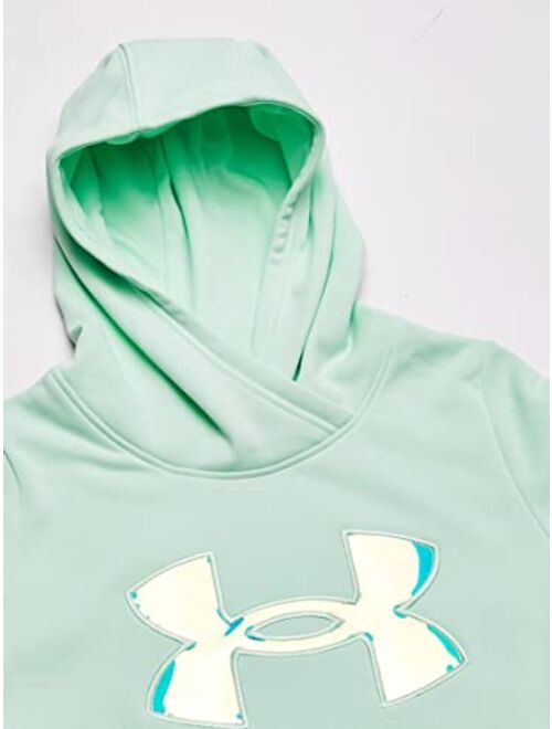 Under Armour Girls' Armour Fleece Iridescent Big Logo Hoodie