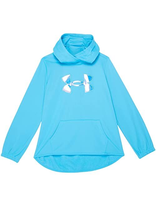 Under Armour Girls' Armour Fleece Iridescent Big Logo Hoodie