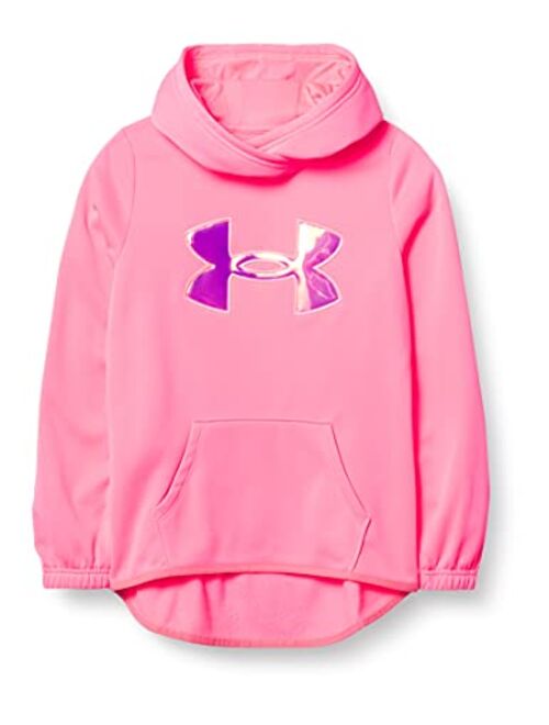 Under Armour Girls' Armour Fleece Iridescent Big Logo Hoodie