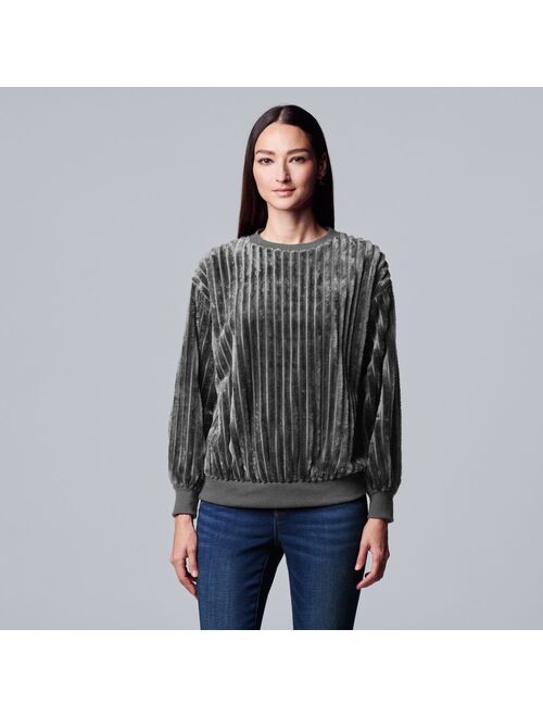 Women's Simply Vera Vera Wang Plush Sweatshirt