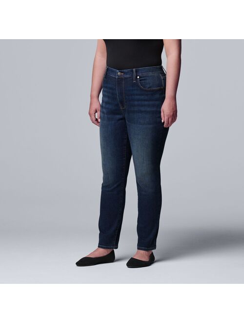 Plus Size Simply Vera Vera Wang Stretch High-Waisted Skinny Jeans