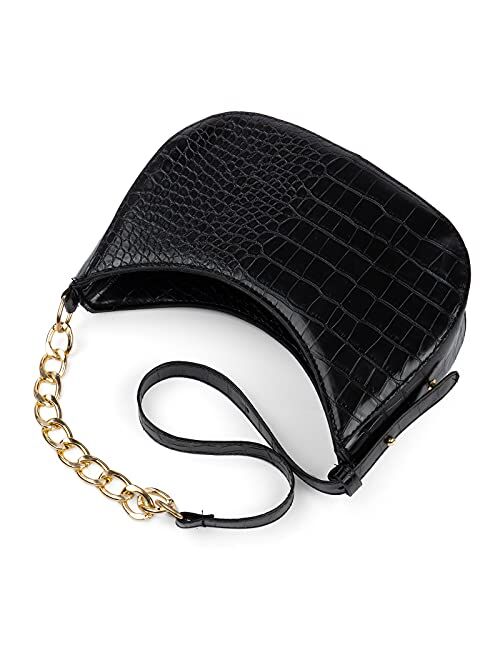 BABABA Classic Fashion Semi-circular Shoulder bag Handbags Messenger Bag, zipper Open And Close, Suitable For Women