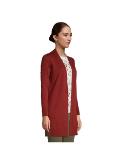 Petite Lands' End Long Open-Front Cardigan Sweater