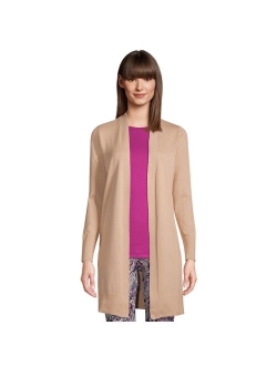 Petite Lands' End Long Open-Front Cardigan Sweater