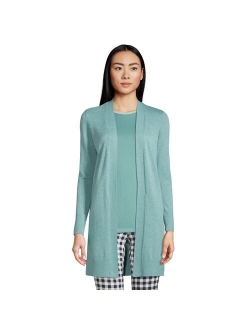 Petite Lands' End Long Open-Front Cardigan Sweater