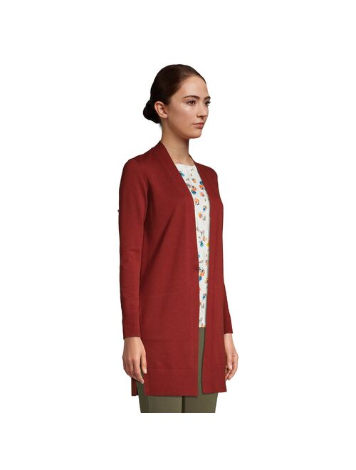 Petite Lands' End Long Open-Front Cardigan Sweater