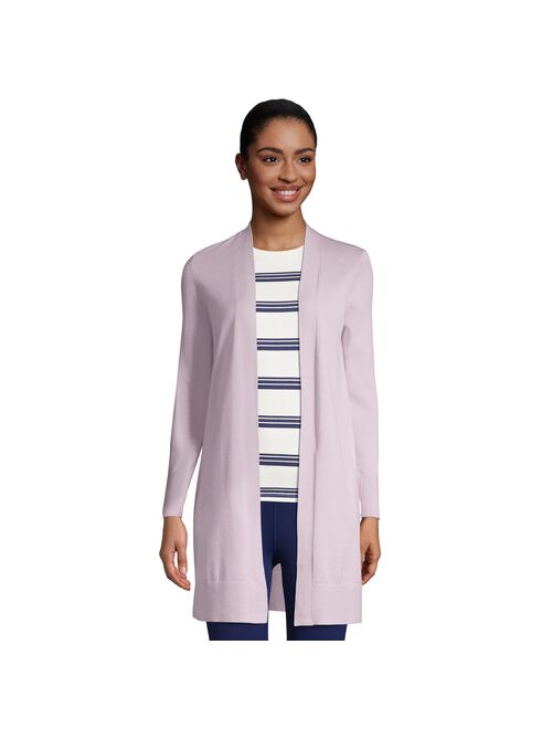 Petite Lands' End Long Open-Front Cardigan Sweater