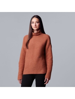 Texture Stitch Mockneck Sweater