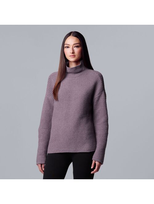 Women's Simply Vera Vera Wang Texture Stitch Mockneck Sweater