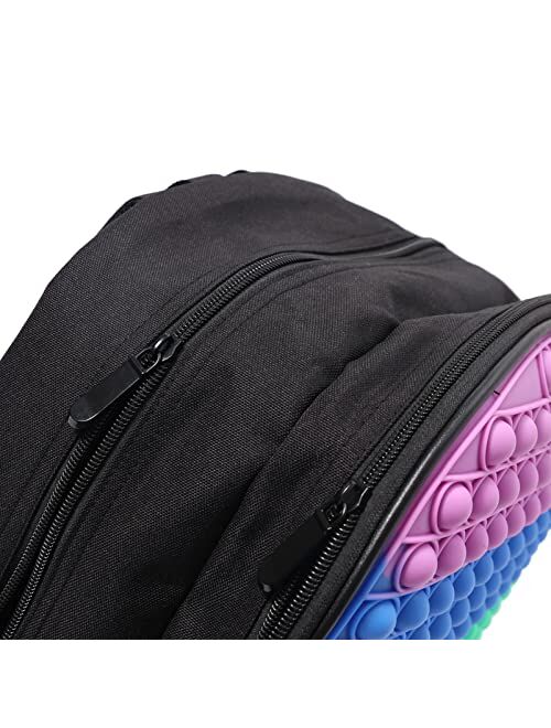 Teetyesy Fidget Backpack for School ,Pop-On-It Backpack,Fidget School Book Bags for Kids Teenagers Adjustable Shoulder Strap