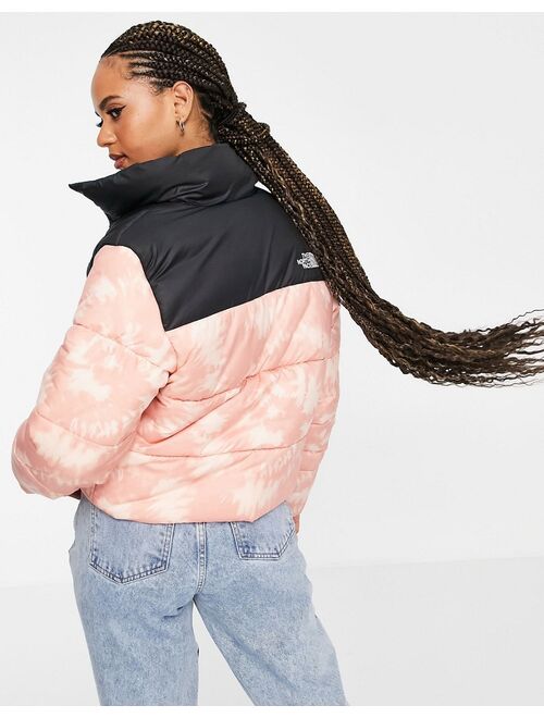 The North Face Cropped Saikuru jacket in pink tie dye Exclusive at ASOS