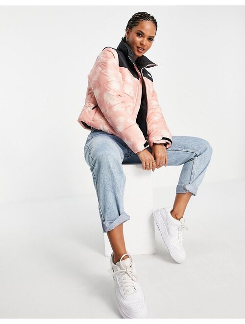 The North Face Cropped Saikuru jacket in pink tie dye Exclusive at ASOS