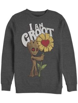 Men's Guardians of the Galaxy Groot Love, Crewneck Fleece