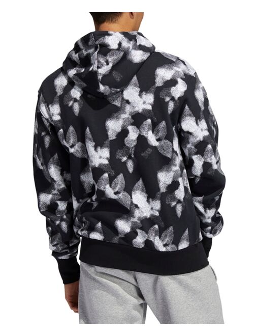 Adidas Men's Winter Leaves Allover Print Hoodie