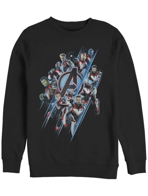 Marvel Men's Avengers Endgame Group Suit Up, Crewneck Fleece