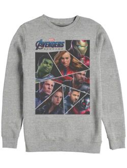 Men's Avengers Endgame Broken Glass Group, Crewneck Fleece