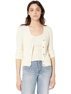 Monray Deep V Button-Down Cardigan