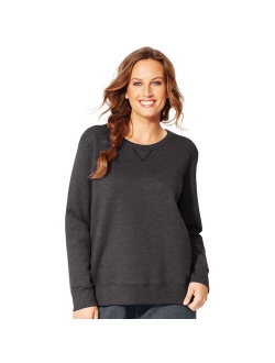 Plus Size Just My Size Fleece Crew Sweatshirt