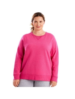 Plus Size Just My Size Fleece Crew Sweatshirt