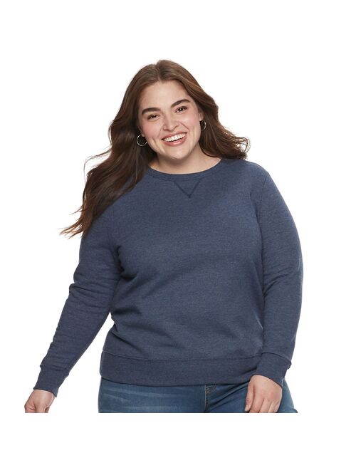 Plus Size Just My Size  Fleece Crew Sweatshirt